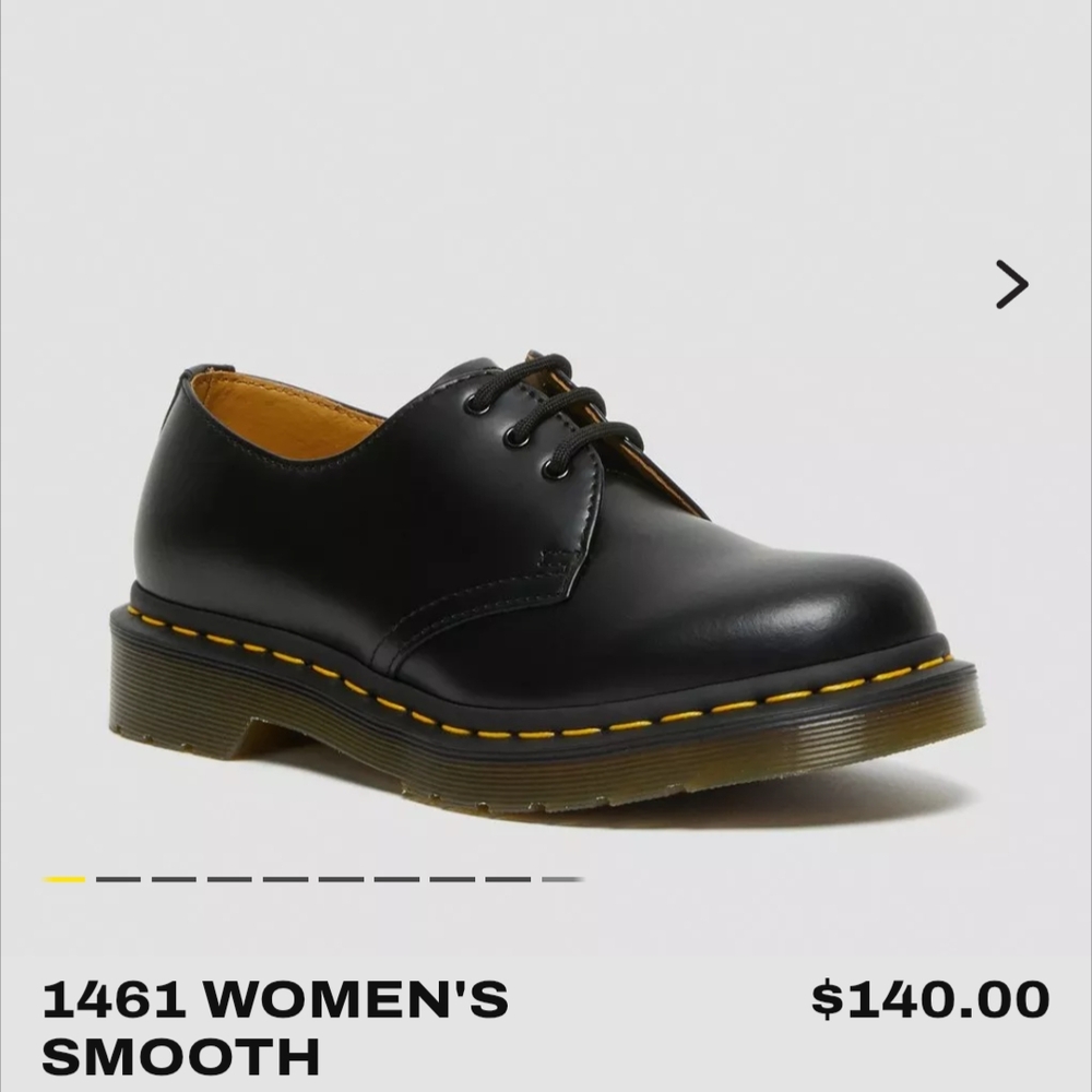 Dr. Martens Women's Black Smooth Leather Shoes